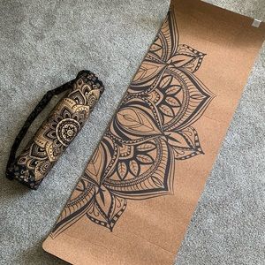 Gaiam Cork Mat with Mat Carrier